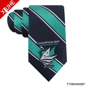 Chine Fait Sur Commande 100% D'école Pas <span class=keywords><strong>Cher</strong></span> en Polyester <span class=keywords><strong>Cravate</strong></span> Tissé Hommes Rayé <span class=keywords><strong>Cravate</strong></span> avec Logo - Product Image 5