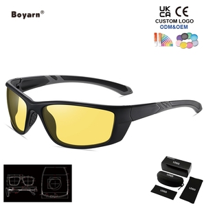 แว่นกันแดด Boyarn แบบกำหนดโลโก้เองสำหรับผู้ชาย กรอบ PC พร้อมเลนส์โพลาไรซ์ทรงสี่เหลี่ยมแบบมิเรอร์ ป้องกันรังสียูวี 400 วัสดุ Tac - Product Image 3