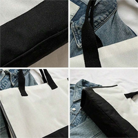 Sac à bandoulière en toile de style simple et tendance, grande capacité, écologique, réutilisable, en coton et en lin, sacs fourre-tout pour femmes avec logo personnalisé