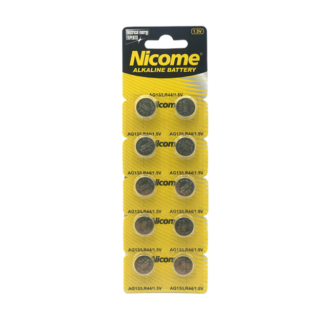 High Performance LR44 AG13 1.5v Alkaline Button Cell Battery
