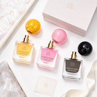 Flacon de parfum vide noir carré de 50 ml et 100 ml, flacon de parfum en verre de luxe rechargeable avec pompe pulvérisatrice et emballage en boîte cadeau