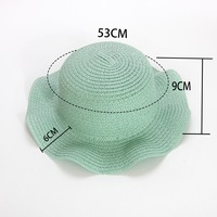 En stock, chapeau de soleil ondulé pour enfants avec sangles coupe-vent, chapeau de soleil à large bord réglable pour enfants, protection UV pour l'été