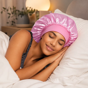 Gorro de Satén para Dormir para Cabello Rizado, Gorro de Satén con Logo Personalizado, Suave, Transpirable, Anti-Frizz - Product Image 2