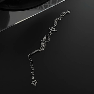 Hip-hop disciolto Dark Cross bracciale <span class=keywords><strong>uomo</strong></span> Versatile Design nicchia in acciaio inox collana da <span class=keywords><strong>uomo</strong></span> di tendenza - Product Image 3