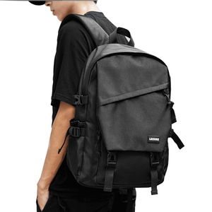 Mochila grande para hombre, color gris sólido, elegante y ligera - Product Image 1