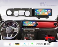 Autoradio DVD Android 13 12,3 pouces, lecteur multimédia Carplay, navigation GPS pour Jeep Wrangler 2018, WiFi BT