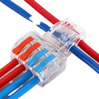 Sundimo Fil électrique Compact Connecteurs à connexion rapide Levier Fil Écrou Connecteur Assortiment de bornes pour 28-12 AWG 2 en 4 sorties