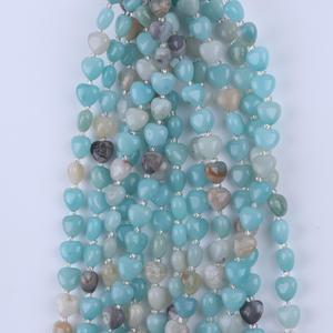 Cuentas de Piedra Natural en Forma de Corazón de Durazno de 18 cm, Varios Estilos, Accesorios de Joyería DIY, Cuentas de Aproximadamente 10 mm - Product Image 1