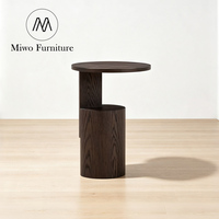 Table console décorative en bois massif de style nordique, table d'appoint moderne pour salon, table basse pour entreprise