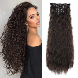Extensions <span class=keywords><strong>de</strong></span> <span class=keywords><strong>cheveux</strong></span> naturels à clipser en une seule pièce, sans salon nécessaire, extensions <span class=keywords><strong>de</strong></span> <span class=keywords><strong>cheveux</strong></span> pour la moitié <span class=keywords><strong>de</strong></span> la tête, faciles à poser soi-même pour usage domestique - Product Image 1