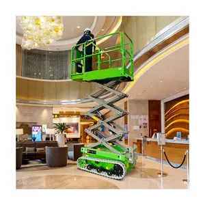 Hydraulic Crawler Aerial Work Platform Electric Scissor Man Lift FOR Rough Terrains