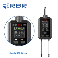 Microphone Émetteur sans Fil UHF Portable RBR D-15E à Synchronisation Infrarouge avec Écran Couleur Affichant l'Écho, le Canal et le Volume pour le Karaoké