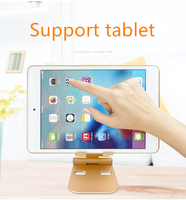Support de téléphone portable en alliage d'aluminium réglable pliable direct d'usine adapté au téléphone portable universel