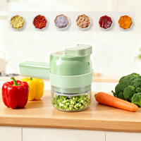 Mini hachoir électrique de cuisine, trancheuse à ail USB, hachoir à légumes facile à utiliser, fonctionnement manuel, hachoir à oignon et légumes