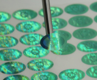 Etiqueta Holográfica Ovalada Verde Personalizada ZHEHAN, Etiqueta de Seguridad Láser 3D, Sello de Garantía con Logotipo Anti-falsificación, Resistente al Agua