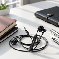 Écouteurs filaires en métal MEKEN ME300, casque intra-auriculaire 3,5 mm, basses puissantes, stéréo, avec micro et contrôle du volume pour téléphone et PC