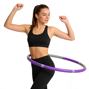 <span class=keywords><strong>Aro</strong></span> de <span class=keywords><strong>Hula</strong></span> Desmontable para Adultos, Suave, para Gimnasia, con Peso, Nuevo Color Naranja y Gris, <span class=keywords><strong>Aro</strong></span> Desmontable en 8 Partes - Product Image 5