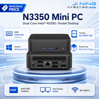 ODM ve OEM Toplu Sipariş Intel N3350 Mini PC 112.2mm Küçük Boyutlu Çift M.2 SSD Yuvaları USB RJ45 Ethernet Ticari Ofis Mini Bilgisayarı