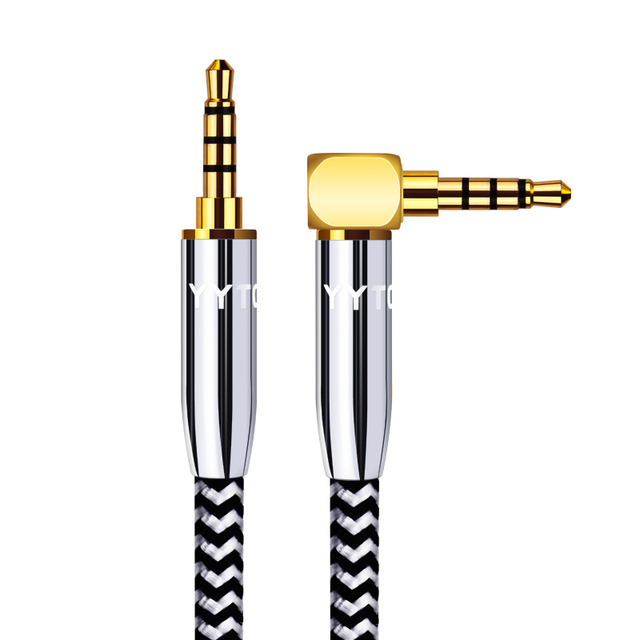 HiFi 3.5 TRRS to Cable Stereo 90 Degree / Straight Audio Cable Car AUX Wire Cable Audio 3.5mm Male to 3.5mm Male