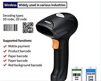 Lecteur de codes-barres 2D sans fil USB pour supermarchés et logistique express, pistolet de numérisation New World HR22-BT en stock