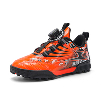 Nouveau modèle de chaussures de football pour enfants, chaussures de football dorées à lacets rapides, chaussures de football intelligentes de haute qualité, semelle extérieure en caoutchouc TPU, EVA