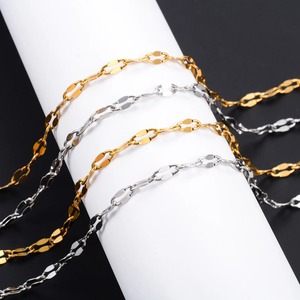Collier ras du cou élégant en acier inoxydable de 4 mm avec maillons en forme de lèvres pour femme, couleur argent et or, accessoires de bijoux - Product Image 4