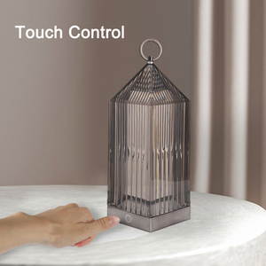 Lampe de table tactile en cristal d'intérieur, <span class=keywords><strong>rechargeable</strong></span> par USB, RGB, décoration de chambre à coucher, lampe de nuit LED, phare - Product Image 3