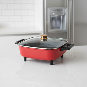 Poêle Électrique Multifonctionnelle 1500W 6L Tendance 2026 avec Revêtement Antiadhésif, Contrôle de la Chaleur, Économie d'Énergie, Design Carré pour la Maison - Product Image 1