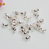 Chaîne de billes de Calotte, perles à sertir à l'extrémité, connecteur pliant, bouchon de fermoir, résultats de fabrication de bijoux DIY