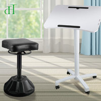 Base de bureau d'étude réglable pour étudiant, colonne de levage pneumatique mobile avec base en X pour un apprentissage sain à domicile