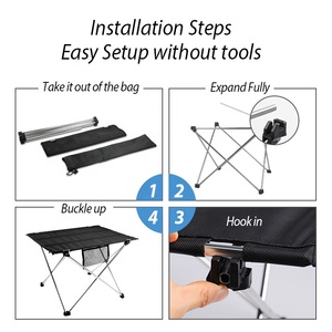 Trọng Lượng Nhẹ Bảng Đi Bộ Đường Dài Oxford Vải Bảng Hàng Đầu Với Khung Nhôm Gấp Cắm Trại Dã Ngoại Bảng Với Túi Bên Ngoài - Product Image 4