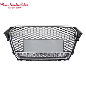 Parrilla Delantera Estilo RS4 para Audi <span class=keywords><strong>A4</strong></span> S4 B8.5 2013 <span class=keywords><strong>2014</strong></span> 2015 2016, Color Negro Brillante, con Diseño de Panal y Logotipo Quattro - Product Image 4