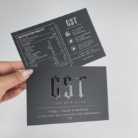 Carte de remerciement personnalisée avec logo de marque en feuille d'or, impression recto-verso, insert en papier d'art mat