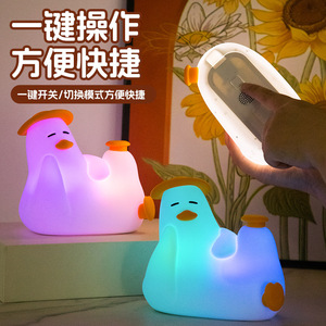 Tap To <b>Light</b> Silicone <b>Night</b> <b>Light</b> Rechargeable Bedside Ambient <b>Light</b> Smart Seven Color Gradient <b>Sensor</b> Round USB Powered - Product Image 2