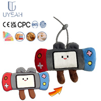 Gantungan Kunci Boneka Plush Mini Desain Kustom OEM/ODM UYEAH, Figur Boneka Lembut, Mainan Konsol Game, Hadiah Gantungan Tas