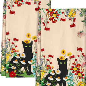 Serviettes en coton biologique 100% à carreaux blancs |   Ensemble de 12 serviettes de cuisine multi-usages, très absorbantes et à séchage rapide - Product Image 2