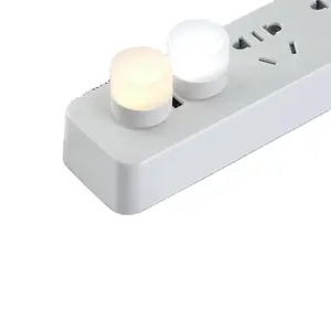 Luz de habitación redonda blanca cálida Grado comercial Portátil 5V Mini USB LED Luz de noche