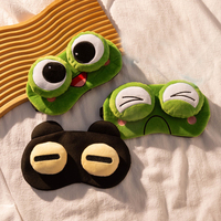 Masque de sommeil au style mignon ; occultant et respirant ; pratique pour les voyages et la maison ; masque oculaire confortable pour hommes et femmes