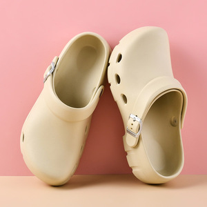Women's Crocs Summer Non-Slip Thick Sole Hollow-Out Breathable Outdoor <b>Sandals</b> White EVA <b>Closed</b>-<b>Toe</b> Casual Wear - Product Image 4