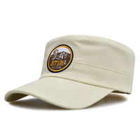 Gorras Planas de Algodón Bordadas Personalizadas, Gorra Plana Ajustable Estilo Cadete, Gorras de Camuflaje para Caza, Gorra Plana de Guardia de Seguridad