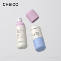 Flacon pompe sans air rond 30ml 50ml 100ml 120ml, sérigraphié, pour crème contour des yeux, lotion, crème visage, emballage cosmétique, personnalisé OEM