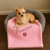 Personalisierte Hunde- und Katzendecken, Maßgefertigte Flanell-Haustierdecke mit Besticktem Namen, Geschenke für Tierbesitzer, Geeignet für Alle Jahreszeiten