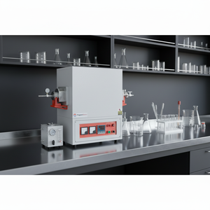 Kompakter Horizontaler Röhrenofen 1700°C Röhrenofen Elektrischer Röhrenofen Edelstahl-Röhrenofen mit Quarzglasröhre - Product Image 1