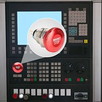 Bouton-poussoir d'arrêt d'urgence en métal 19mm 22mm, à verrouillage 1NO1NC, en acier inoxydable pour panneau de commande de machines et sécurité