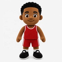 Peluche personnalisée OEM, jouet en peluche de joueur de basket-ball, athlète sportif, mascotte d'équipe personnalisée, figurine en peluche pour cadeaux de marque