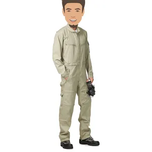 Customizable design workwear Rich-cotton Multi-pocket work coverall comfortable and breathable work clothing