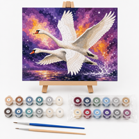 Kit de peinture par numéros DIY pour adultes et enfants - Peinture acrylique moderne sur toile, décoration murale peinte à la main et cadeau