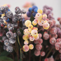 Groothandel hete verkoop Kunstmatige Blauwe Bes Tak Schuimbes voor Kerst Bruiloft Bloem Huisdecoratie