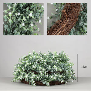 زينة للمنزل زينة عيد الميلاد ورقة صنوبر الأرز الثلجية مع خرز صنوبر والتوت إكليل عيد الميلاد - Product Image 5