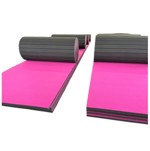 Tappetini per ginnastica in FLEXI-Roll, acrobazie e tappetino in schiuma rotolante flessibile per il Fitness color rosa - Product Image 1